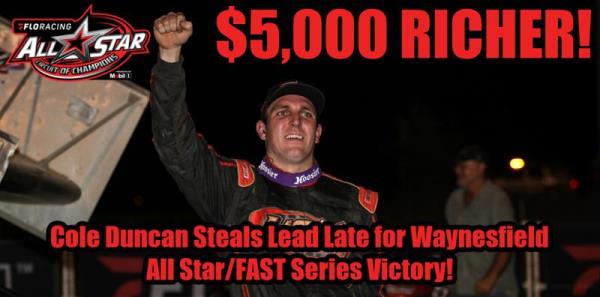 Cole Duncan Steals Lead Late for Waynesfield All Star/FAST Series Victory