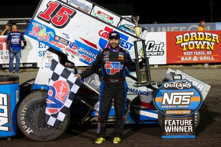 Donny Schatz won in his home state at Fargo on Saturday (Trent Gower Photo) (Video Highlights from DirtVision.com)