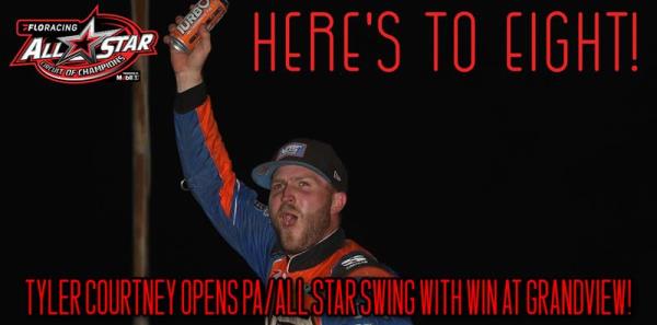 Tyler Courtney Opens Pennsylvania All Star Swing with Thunder Cup Victory at Grandview