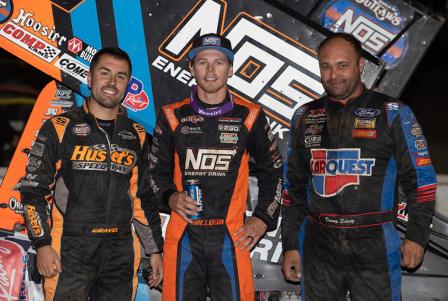 Sheldon Haudenschild won the WoO event at Rapid City Sunday (Trent Gower Photo) (Video Highlights from DirtVision.com)