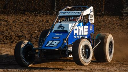 Tanner Thorson (Minden, Nev.) was the victor for the fifth time during the 2021 USAC AMSOIL Sprint Car National Championship season Friday night at Circle City Raceway in Indianapolis, Ind. (Ryan Sellers Photo)