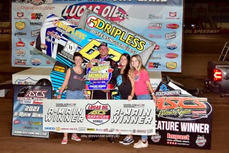 JJ Hickle took the $10,000 Jesse Hockett/Daniel McMillin Memorial Saturday (Danny Clum Photo)