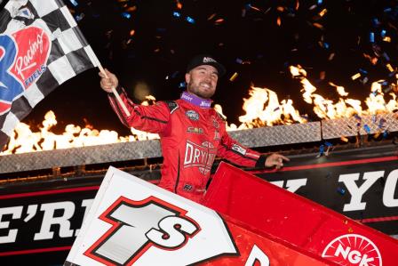 Logan Schuchart won the WoO stop at Eldora Friday (Trent Gower Photo) (Video Highlights from DirtVision.com)