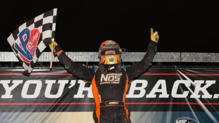 Prior to Tyler Courtney, no driver had ever won three-straight USAC NOS Energy Drink National Midget races at Eldora Speedway. The Indianapolis, Ind. driver checked that off the list Friday night at the half-mile dirt oval in Rossburg, Ohio. (Dallas Breeze Photo) (Video Highlights from FloRacing.com)
