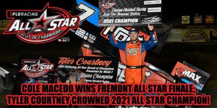 Tyler Courtney was crowned All Star champion Saturday at Fremont (Frank Smith Photo) (Video Highlights from FloRacing.com)