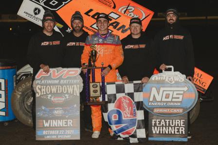Gio Scelzi won the WoO stop at Lakeside Friday (Trent Gower Photo) (Video Highlights from DirtVision.com)