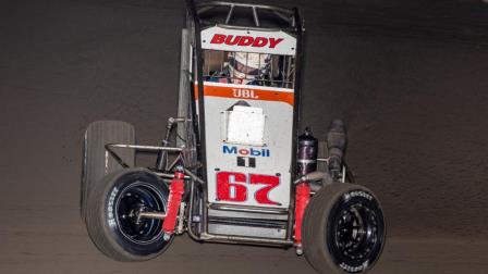Buddy Kofoid (Penngrove, Calif.) led the final 13 laps to score the feature win during Tuesday night's November Classic USAC NOS Energy Drink Midget National Championship race at California's Bakersfield Speedway. (Rich Forman Photo) (Video Highlights from FloRacing.com)