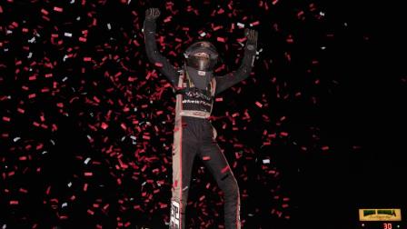 At just 15 years, 3 months and 12 days old, Ryan Timms made history Thursday on night one of the Elk Grove Ford Hangtown 100 at California’s Placerville Speedway by becoming the youngest feature winner in the history of the USAC NOS Energy Drink Midget National Championship. (Devin Mayo Photo) (Video Highlights from FloRacing.com)