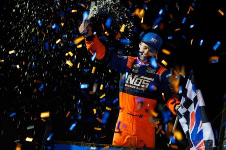 Sheldon Haudenschild won the WoO event Friday at Volusia (Trent Gower Photo) (Video Highlights from DirtVision.com)