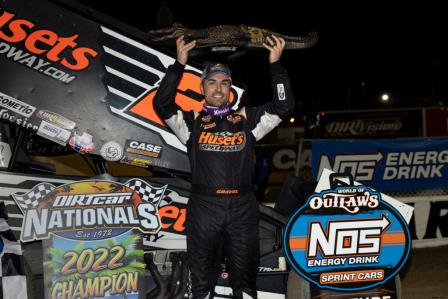 David Gravel won the gator battle and the weekend war at Volusia (Trent Gower Photo) (Video Highlights from DirtVision.com)