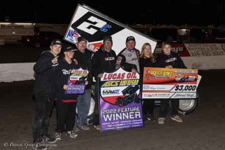 Wayne Johnson won the ASCS opener at Devil's Bowl Friday (Pat Grant Photo)