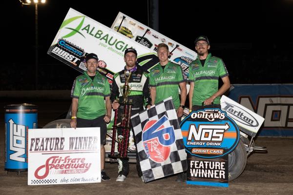 Carson Macedo Gets Third Straight Win at Haubstadt Bullring