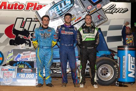 Jacob Allen won with the WoO at Lincoln Wednesday (Trent Gower Photo) (Video Highlights from DirtVision.com)