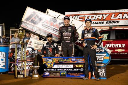 Brent Marks won Saturday's WoO stop at Williams Grove (Trent Gower Photo) (Video Highlights from DirtVision.com)