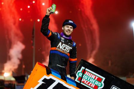 Sheldon Haudenschild won at Atomic with the WoO on Saturday (Trent Gower Photo) (Video Highlights from DirtVision.com)