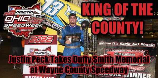 Justin Peck Takes Duffy Smith Memorial at Wayne County Speedway in Night Four of Cometic Gasket Ohio Sprint Speedweek presented by Hercules Tires