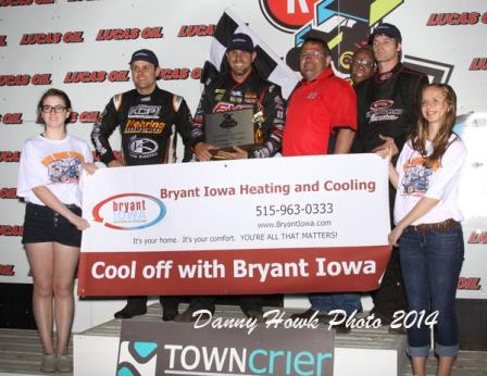 Brian Brown in Victory Lane at Knoxville (Danny Howk Photo)