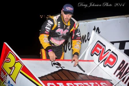 Brian Brown in Victory Lane at Knoxville (Doug Johnson Photo)