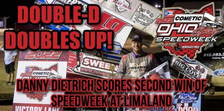 Danny Dietrich won the Ohio Speedweek stop at Lima Friday (Tim Aylwin Photo) (Video Highlights from FloRacing.com)