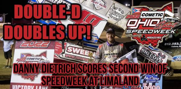 Danny Dietrich Scores Second Victory of Cometic Gasket Ohio Sprint Speedweek presented by Hercules Tires at Limaland Motorsports Park
