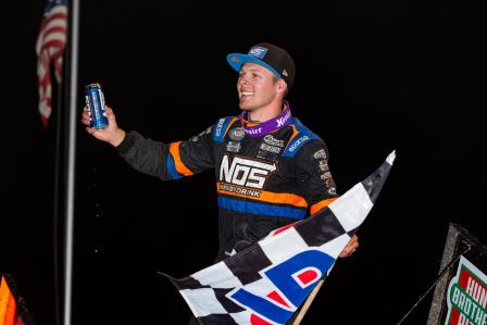 Sheldon Haudenschild won the WoO stop at Beaver Dam Friday (Trent Gower Photo) (Video Highlights from DirtVision.com)