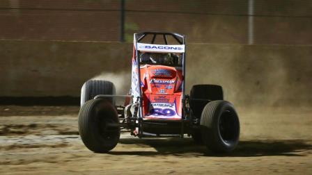 Brady Bacon (Broken Arrow, Okla.) closed USAC Eastern Storm with a victory in Sunday’s finale at Bloomsburg (Pa.) Fair Raceway. (Michael Fry Photo) (Video Highlights from FloRacing.com)