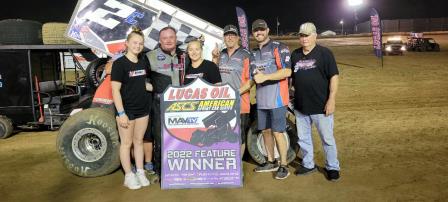 Wayne Johnson won the ASCS stop at Boothill Speedway Saturday (ASCS Photo)