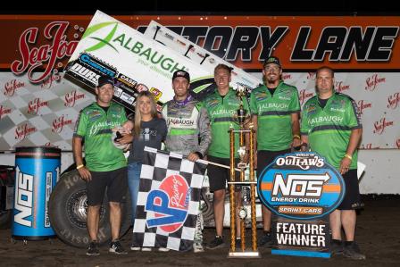 Carson Macedo won Friday's prelim at Huset's (Trent Gower Photo) (Video Highlights from DirtVision.com)