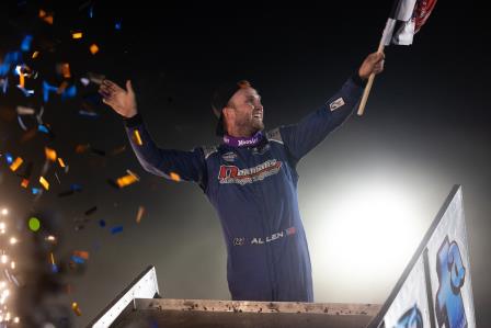 Jacob Allen won with the WoO at Cedar Lake Friday (Trent Gower Photo) (Video Highlights from DirtVision.com)