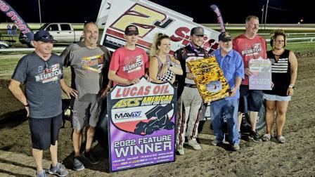 Zach Blurton won his first ever ASCS National main event Sunday at WaKeeney Speedway