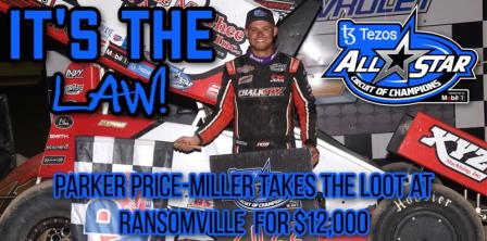 Parker Price-Miller was victorious with the All Stars in Ransomville (Paul Arch Photo) (Vidoe Highlights from FloRacing.com)