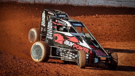 Oklahoma City, Oklahoma's Ryan Timms captured a home state victory during Tuesday Night Thunder for the USAC NOS Energy Drink Midget National Championship at Red Dirt Raceway. (Jeff Taylor Photo) (Video Highlights from FloRacing.com)