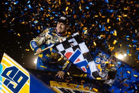 Brad Sweet claimed the Summer Nationals main event at Williams Grove Saturday (Trent Gower Photo) (Video Highlights from DirtVision.com)