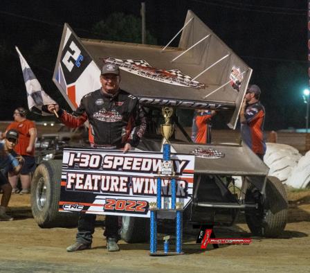 Wayne Johnson won the ASCS Speedweek stop in Little Rock Saturday (Tim Aylwin Photo)