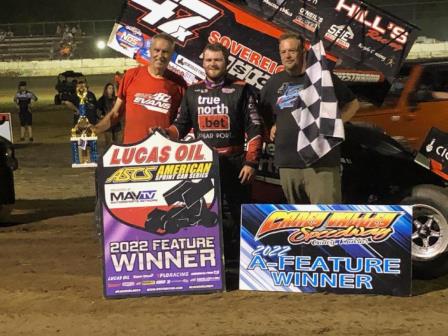 Dylan Westbrook won the ASCS Speedweek show in Caney, Kansas Wednesday (Richard Bales Photo)