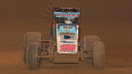 Mitchel Moles (Raisin City, Calif.) scored his first career USAC NOS Energy Drink Indiana Sprint Week feature victory on Thursday night at Lincoln Park Speedway. (David Nearpass Photo) (Video Highlights from FloRacing.com)