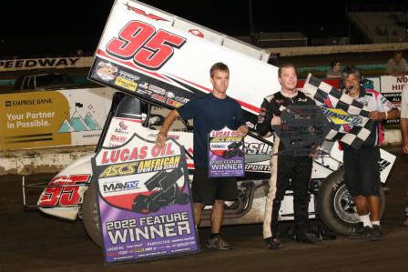 Matt Covington won the ASCS event in Wichita Thursday (David Smith Jr. Photo)