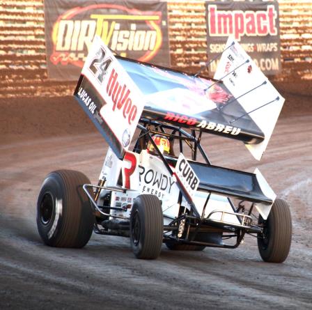 Rico Abreu won "Hard Knox" Night at the Knoxville Raceway Friday (Richard Bales Photo) (Video Highlights from DirtVision.com)