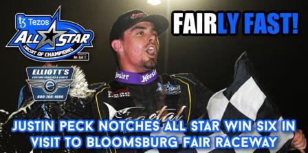 Justin Peck won the All Star stop in Bloomsburg Wednesday (Chad Warner Photo) (Video Highlights from FloRacing.com)