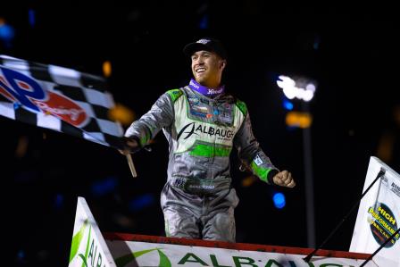 Carson Macedo won with the WoO at Fargo Saturday (Trent Gower Photo) (Video Highlights from DirtVision.com)