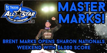 Brent Marks won the opener at Sharon Friday (Rick Rarer Photo) (Video Highlights from FloRacing.com)