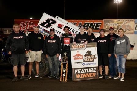 Aaron Reutzel won at Huset's Saturday (Tylan Porath Photo)