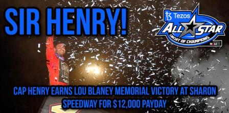 Cap Henry won the Lou Blaney Memorial at Sharon Saturday (Rick Rarer Photo) (Video Highlights from FloRacing.com)