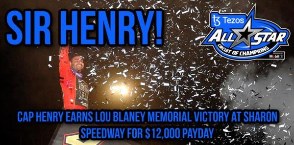 Cap Henry Earns Lou Blaney Memorial Victory at Sharon Speedway for $12,000 Payday