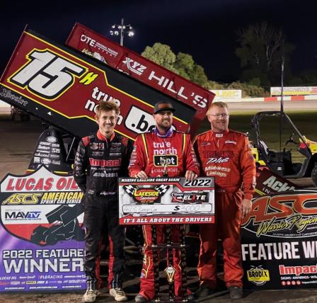 Sam Hafertepe Jr. won the ASCS stop at Lakeside Thursday (Kameron Moore Photo)