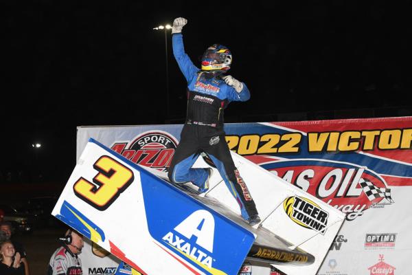 Ayrton Gennetten Bags First Career Lucas Oil ASCS Victory in Friday