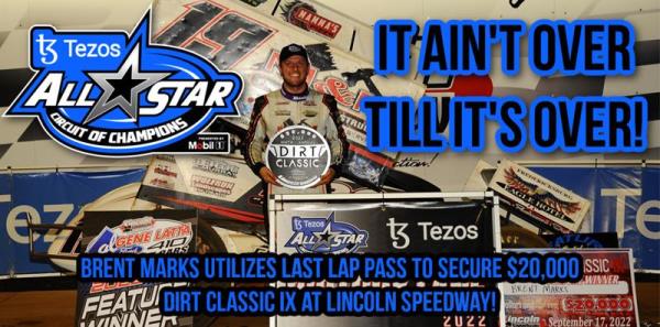 Brent Marks Utilizes Last Lap Pass to Secure $20,000 Dirt Classic IX at Lincoln Speedway