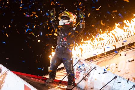 Rico Abreu won the WoO portion of Eldora's Four Crown on Friday (Trent Gower Photo) (Video Highlights from DirtVision.com)
