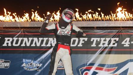 In his first career visit to Rossburg, Ohio's Eldora Speedway, Mitchel Moles (Raisin City, Calif.) raced to a USAC NOS Energy Drink Midget National Championship feature victory. (DB3, Inc. Photo) (Video Highlights from FloRacing.com)