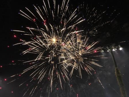 An impressive fireworks show entertained the fans before Saturday night's final race in Little Rock